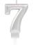 7 Rakam Mum Gümüş Renk 1