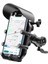 Ayna Bağlantılı Güneş ve Yağmur Korumalı 360° Derece Ayarlanabilir Motosiklet Telefon Tutucu 1
