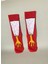 Kuş Ayağı Desenli Unisex Soket Çorap (1 Çift) – Eğlenceli Funny Socks Premium Kırmızı 3