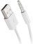 3 5mm Fiş Ses Aux USB 2 0 Fiş Adaptör Şarj Kablosu 1m Beyaz (Yurt Dışından) 2