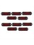 10PCS 12V-24V 4led Araba Yan Işaretleri Işıklar Dönüş Sinyal Işıkları Yan Gösterge Işıkları Römorklar Için Arka Lamba Kamyonlar Kırmızı (Yurt Dışından) 1