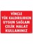 Vinçle Yük Kaldırırken Uygun Sağlam Çelik Halat Kullanınız Uyarı Levhası 25X35 KOD:1319 1