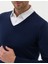Erkek Açık Lacivert Slim Fit V Yaka Basic Triko Kazak 50276536-VR059 7