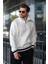 Ekru Fermuarlı Dik Yaka Kanguru Cep Erkek Sweatshirt E7159 4