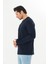 Erkek Pamuklu Bisiklet Yaka Uzun Kollu Tişört Lacivert 5020-L 6