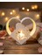 Sevgiliye Hediye Romantik Kalp Gece Lambası-Çift Figürlü 3D Tasarım LED Mum Dahil 1