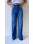 Geniş Paça Jean Pantolon Mavi 3