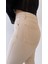 Ispanyol Paça Toparlayıcı Jean Pantolon Bej 4