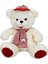 Şapkalı Atkılı Peluş Ayı 50 cm 3
