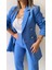 Uzun Gold Düğmeli Blazer Ceket Bebe Mavi 1