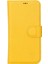 Apple iPhone 13 Pro Uyumlu Deri Cüzdanlı Kılıf Limon Sarı 2