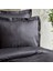 Uniq %100 Pamuk Saten King Size Nevresim Takımı Antrasit 6