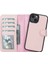 Apple iPhone 14 Uyumlu Deri Cüzdanlı Kılıf Mwwn Nu2 Pembe 5