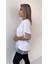 Tül Detaylı Yazılı Şık Tişört Ekru 5