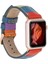 Apple Watch Uyumlu Deri Kordon 42-44-45MM Gökkuşağı 5