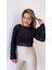 Yazlık Ajurlu Kısa Triko Bluz Siyah 6
