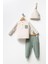 Sevimli Fil Baskılı Önden Düğmeli 2li Takım 1