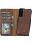 Samsung Galaxy S22 Plus Uyumlu Deri Cüzdanlı Kılıf Mwwn G2 Kahve 5