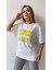 Kabartmalı Cute Daisy Tişört Ekru Sarı 4