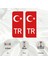 Tr Harfli Ay Yıldız Sembollü Çıkıntılı Tasarım Universal Pleksi Araç Plaka Arması 2