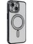 Apple iPhone 13/14 Uyumlu Taşlı Magsafe Şarj Özellikli Kamera Korumalı Simli Kılıf 1