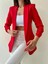 Kolu Büzgülü Blazer Ceket Kırmızı 1