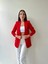 Kolu Büzgülü Blazer Ceket Kırmızı 7