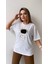 Uzaylı Varak Baskılı Tişört Ekru 3