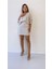 Çizgili Cep Detaylı Mini Keten Etek Taş 3