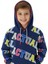 Erkek Çocuk Lacivert Baskılı Kapüşonlu Sweatshirt – Rahat Kalıp, Uzun Kollu, Dokuma Kumaş 1