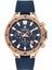 BP3411X.499 Erkek Kol Saati | 45 mm Çelik Kasa, Lacivert Silikon Kordon, 10 Atm Spor Kronograf 1