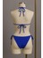 Kadın Mavi Yandan ve Boyundan Bağlamalı Bikini Mayo Takımı 3