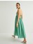 Pötikareli Askılı Midi Elbise Sırt Dekolteli Bağlama Detaylı Astarlı 1
