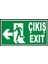 5 Adet Fosforlu Acil Çıkış-Exit Levhası - Fotolümenli - Sol Yön 1