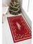 Yılbaşı Desenli Dijital Baskılı Yıkanabilir Kaymaz Taban Kırmızı Halı 1