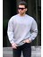 Grimelanj Bisiklet Yaka Oversize Şardonlu Basic Erkek Sweatshirt 6048 1