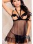 Arias Closet Siyah Göğüsü Açık Fantezi Babydoll 1