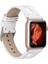 Apple Watch Uyumlu Deri Kordon Ba2 42-44-45MM F3 Beyaz 1