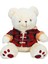 1510 Ekose Elbiseli Peluş Ayı 45 cm -Sunman 2