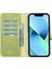 Apple iPhone 13 Uyumlu Deri Cüzdanlı Kılıf Antik Yeşil 4