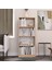 Modern Çok Renkli Kitaplık – Minimalist 4 Raflı Depolama Ünitesi (Beyaz / Sonomo / Atlantik Çam) 1