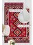 Kırmızı Etnik Kilim Desenli Dijital Baskılı Kaymaz Taban Yıkanabilir Halı 5