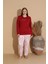 0130 Bayan Milan Battal Boy Pijama Takımı--Bordo-- 1