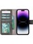 Apple iPhone 15 Uyumlu Deri Cüzdanlı Kılıf Mwwn VS4EF Gri 2