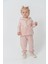 Queenkids Kız Bebek 52021 Yelekli 3'lü Takım Pembe 2