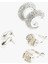3'lü Taşlı Halka ve Damla Küpe Seti 3
