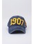 1907 Kanarya Yazılı Eskitme Premium Unisex Şapka - Lacivert 1