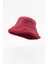 Içi Peluş Süet Kumaş Bucket Şapka Çift Taraflı - Bordo 2