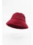 Içi Peluş Süet Kumaş Bucket Şapka Çift Taraflı - Bordo 3