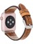 Apple Watch Uyumlu Deri Kordon 38-40-41MM Slim G19 Taba 2
